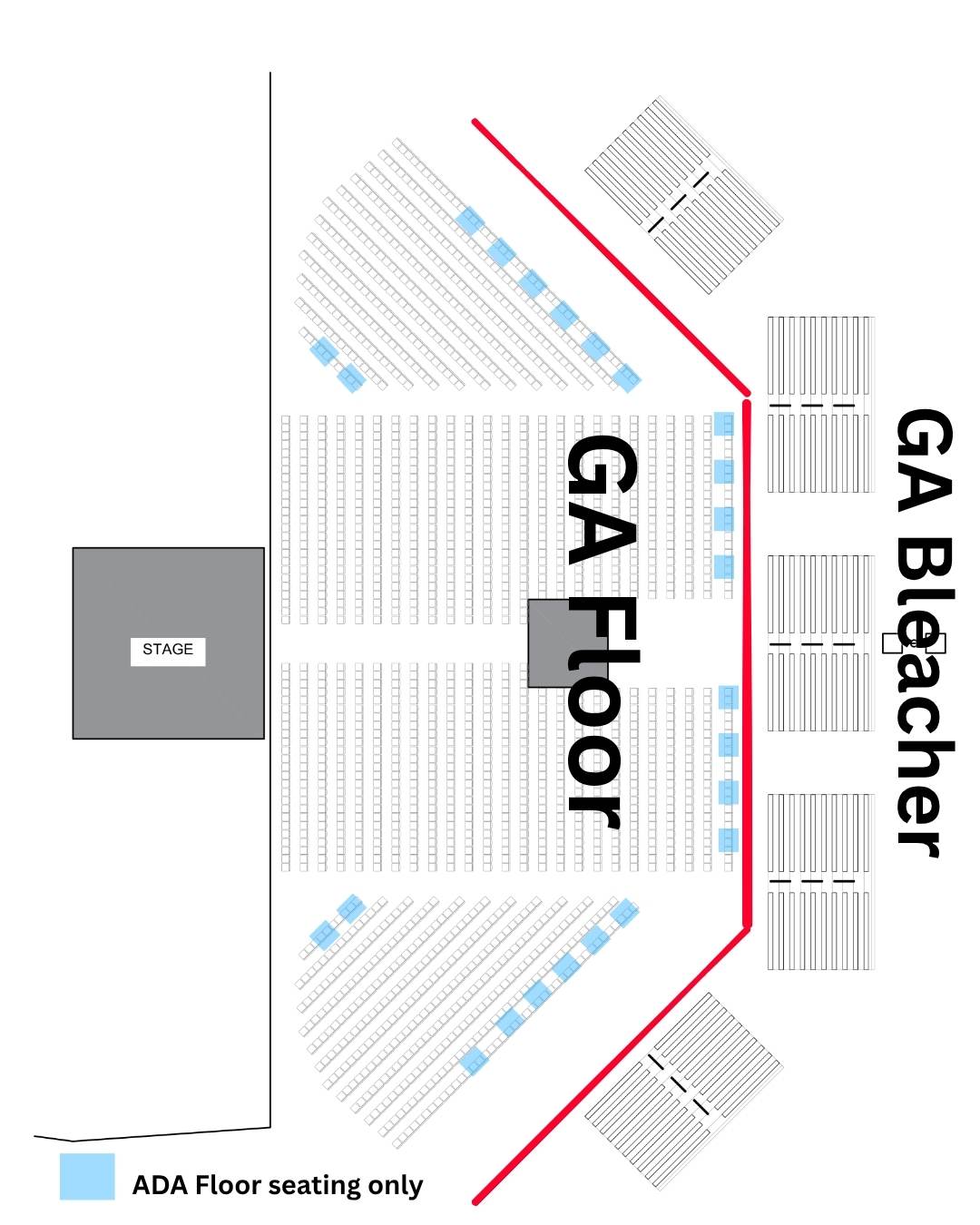 Venue map for tickets